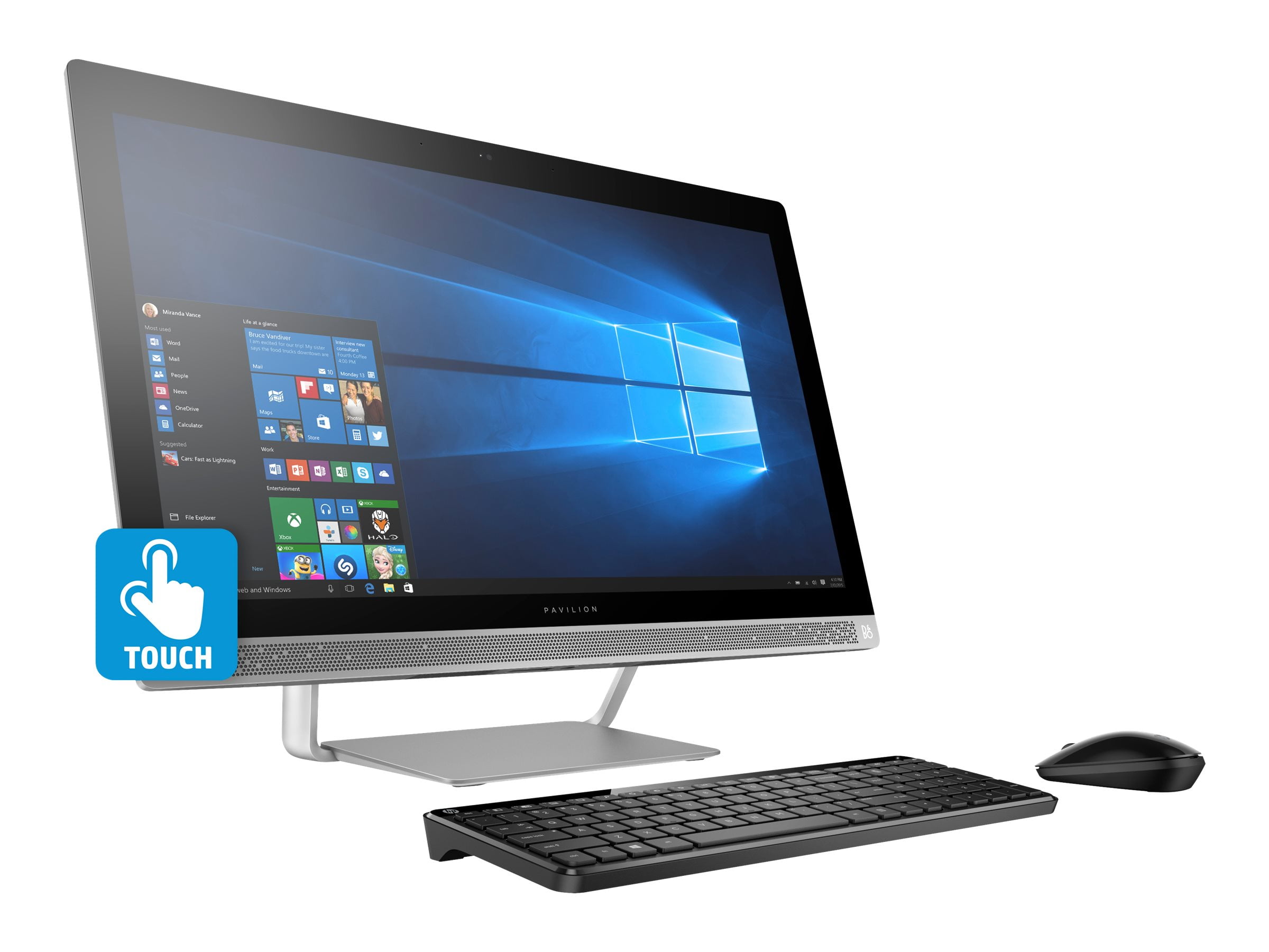 HP Pavilion 27-a230 All-in-One Desktop PC with Intel Core i5-7400T