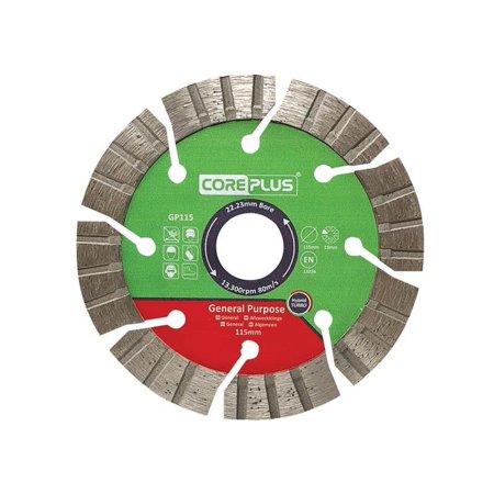 

CorePlus - GP115 General-Purpose Hybrid Turbo Diamond Blade 115mm