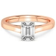 thumbnail image 3 of 2 Carat IGI Certified Emerald Shape Lab Grown Diamond Engagement Ring | 14K Rose Gold | Shye Petal Solitaire Lab Diamond Ring | FG-VS1-VS2 Quality Friendly Diamonds, 3 of 4