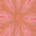 thumbnail image 1 of Ahgly Company Indoor Square Patterned Bright Orange Area Rugs, 4' Square, 1 of 6