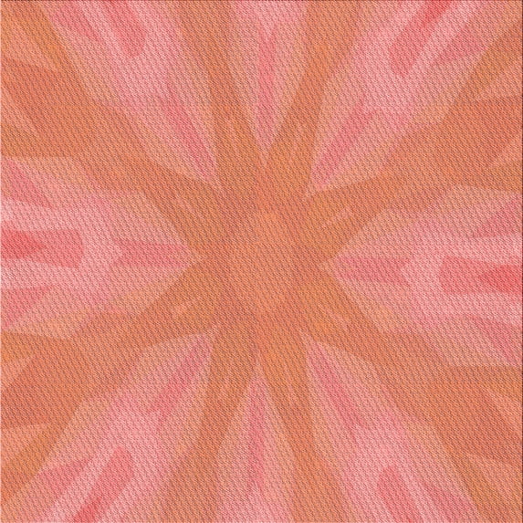 Ahgly Company Indoor Square Patterned Bright Orange Area Rugs, 4' Square