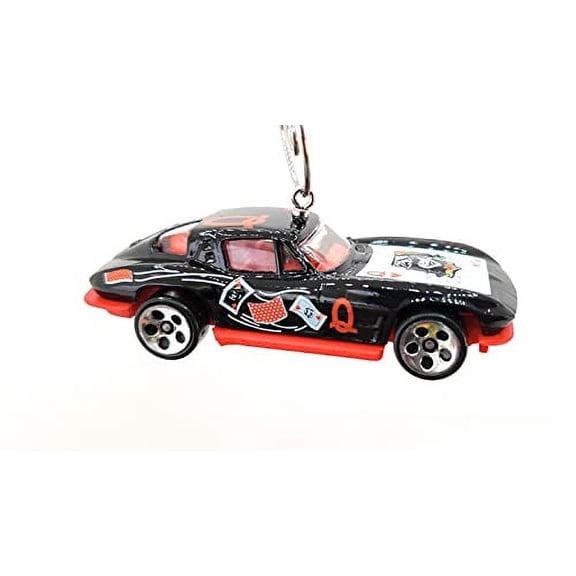 Christmas Ornament for 1963 Chevy Corvette Queen of Hearts Black