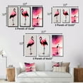 thumbnail image 4 of Designart "Silhouetted Flamingo in Watercolor Serenade I" Animals Flamingo Framed Wall Art Set Of 3 - Pink Flamingo Frame Gallery Set For Office Decor, 4 of 6