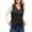 Black, variant on LUVDA Quilted V-Neck Vest for Women - Lightweight Sleeveless Warm Jacket with Pockets and Snap Buttons for Casual Fall Winter Layering