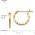 thumbnail image 3 of 14k Yellow Gold 1.25mm Half Hoop Earrings, 3 of 7
