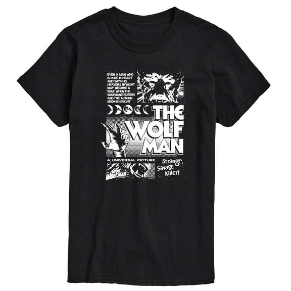 Classic Monsters - The Wolf Man - Men's Short Sleeve Graphic T-shirt
