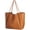 Orange-brown, variant on Oversize Pu Leather Tote Women Weekender Bag Shopper Handbag Travel Purse