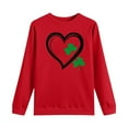 thumbnail image 6 of Ounisa St. Patrick's Day Sweatshirt for Women Clover Graphic T-Shirts Patty's Day Color Long Sleeves Tee Tops, 6 of 7