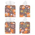 thumbnail image 2 of Balery Cute Little Fox Porta Pañuelos de Cuero con Estampado – Funda Moderna Cuadrada para Caja de Pañuelos, Dispensador 5x5x5'', 2 of 7