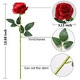 thumbnail image 2 of Morttic 24Pcs Roses Artificial Flowers Bulk Fake Silk Black Roses Bouquet with Long Stem, Faux Roses Flowers for Wedding Home Decorations Floral Arrangement Party Table Decor (Red), 2 of 7