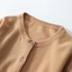 thumbnail image 5 of Cárdigans coreanos de un solo pecho para mujer, suéter de punto de manga larga con cuello redondo para otoño e invierno, suéteres suaves básicos de Color sólido para mujer, 5 of 5