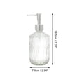 thumbnail image 4 of Unique Bargains 1 Pc Round Bottom Bamboo Grain Soap Dispenser 13.53oz Clear Silver, 4 of 6