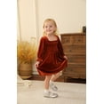 thumbnail image 5 of Happy Town Toddler Girl Fall Clothing Long Sleeve Dress Girl Solid Color Casual Fall Winter Clothes, 5 of 8