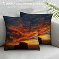 thumbnail image 3 of Orinice Sunset Clouds Building Graphic Decorative Cushion Throw Pillow Cover for Home Couch Living Room Bed Sofa Car Bedroom, Zipper Closure, 1PC 24x24in, 3 of 5
