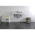 thumbnail image 2 of Kingston Brass LMS30MA0 Pemberton 30" Carrara Marble Console Sink with Acrylic Legs (8-Inch, 3-Hole), Carrara Marble White/Matte Black, 2 of 8