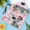 thumbnail image 4 of Funda protectora rosa para libros de bolsillo de 29,5 x 23,6 cm (11,6 x 9,3 pulgadas). Funda de tela lavable con asa y bolsillo adicional., 4 of 9