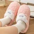 thumbnail image 4 of GPOECD Women Slippers For Home Stylish Comfortable Lined Slip-On Design With Flat Sole For Cozy Autumn And Winter Wear Indoor Slippers,Red,7.5, 4 of 4
