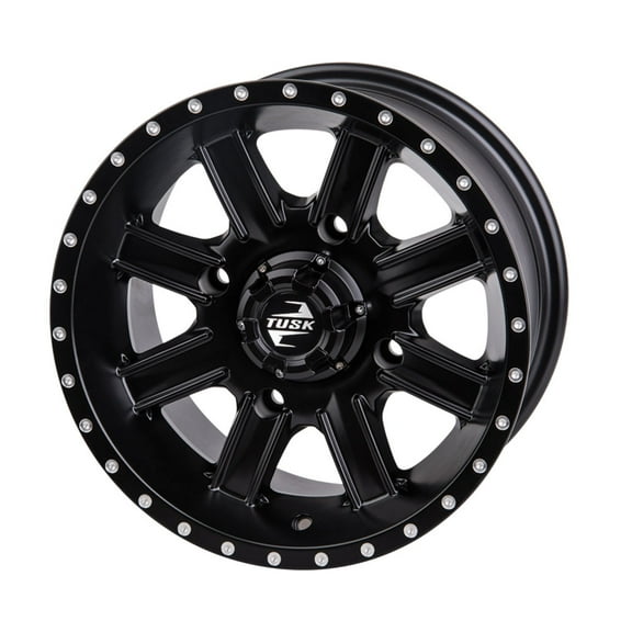 4/110 Tusk 185-276-00175624-416C43 Cascade Wheel 12x7 5.0   2.0 Matte Black for Honda Rancher 420 4X4 2007-2021,2023-2026