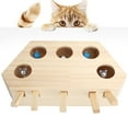 thumbnail image 1 of Juguete De Ratón Para Cazar Gatos, Juguete Interactivo De Madera Y Silicona Resistente A Las Mordeduras Para Juegos De Rompecabezas Para Hacer Ejercicio, 1 of 7