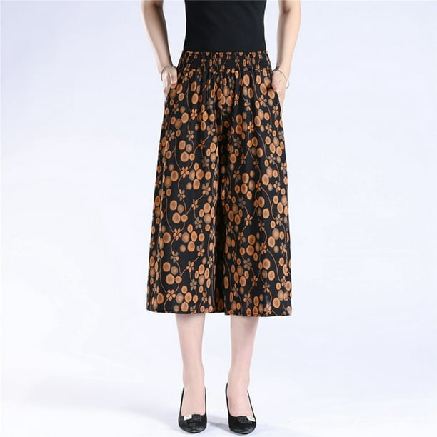 WILLBEST Pantalones Casuales de Mujer, de Cintura Alta, con Pierna Ancha y Corte Recortado, Ideales para Actividades al Aire Libre, Relajación y Comodidad Diaria. Extra Grande