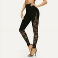 thumbnail image 3 of Musuos Womens Floral Lace See-through Leggings Mesh Fitness Pants, 3 of 3