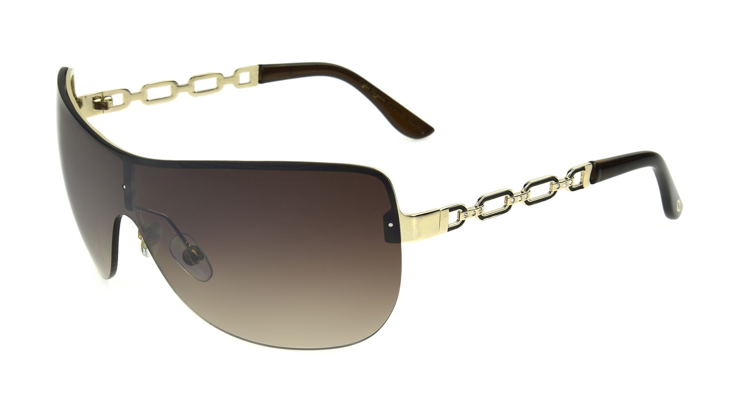 Sofia Vergara X Foster Grant by Sofia Vergara Women's Chain-Link Shield Sunglasses, Black