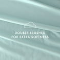 thumbnail image 4 of Noble Linens 4 Piece Solid Microfiber Bed Sheet Set, Aqua, Full, 4 of 10