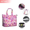 thumbnail image 2 of Lightpink Daisy Flower Purple Blooms Pattern Travel Tote Bags for Women Carry On,Large Weekender Bags for Women Travel,Multi Functional Duffle Bag for Work,Shopping,Sports, 2 of 5