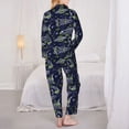 thumbnail image 3 of Bingfone Womens Pajama Sets Hand Drawn Rockets Print,Long Sleeve Loungewear Pajamas Set-Large, 3 of 8