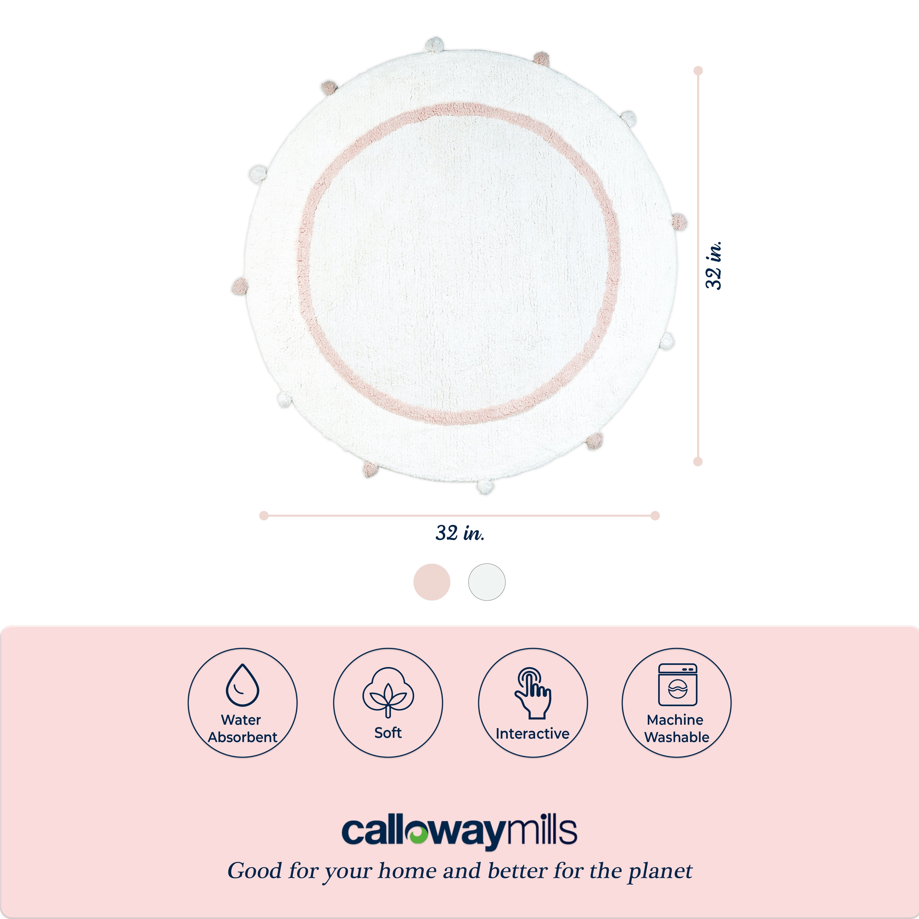 Calloway Mills 1141532 Pretty Pink 32"