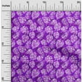 thumbnail image 2 of oneOone Cotton Cambric Purple Fabric Tropical Leaf Quilting Supplies Print Sewing Fabric By The Yard 56 Inch Wide, 2 of 5