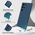thumbnail image 2 of WWS-Case Compatible with Samsung Galaxy S24 Ultra, Silky-Soft Touch Full-Body Protective Phone Silicone Case, Shockproof Cover with Microfiber Lining, Blue, 2 of 4