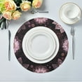 thumbnail image 3 of WOBOGO Purple Mandala Flowers Round Placemats Set of 1 Heat Resistant Washable Kitchen Table Decorations 15.4in, 3 of 7