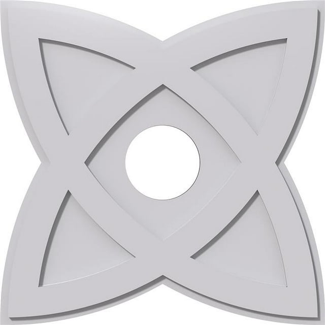Ekena Millwork CMP26CM-06000 26 in. OD x 6 in. ID Square Cosmo Architectural Grade PVC Contemporary Ceiling Medallion