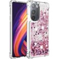thumbnail image 3 of Compatible with Motorola Moto Edge Plus 2022 Case Glitter Liquid Cute Clear Phone Case Floating Quicksand Shockproof Protective Bumper Soft TPU Case for Moto Edge Plus 2022 5G Love Rose YB, 3 of 13