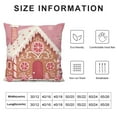 thumbnail image 5 of COMIO  Pink Christmas Pillow Covers Santa Claus Gingerbread House Christmas Decorations Christmas Pillows Decorative Throw Pillows Cases Holiday Decor for Couch Living Room, 5 of 5