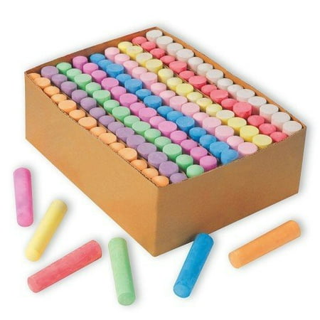Jumbo Sidewalk Chalk - Giant Box of 126 Non-toxic Jumbo Sidewalk Chalk Sticks