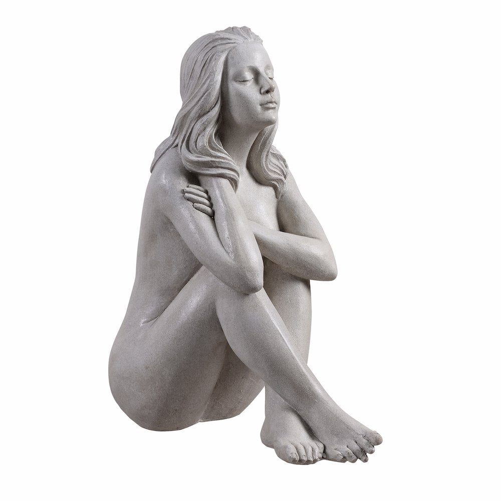 Hi-Line Gift Ltd. Thinking Lady Sculpture Resin Garden Statue