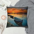 thumbnail image 2 of Orinice Sunset Graphic Decorative Throw Pillow Cushion Cover for Home Couch Living Room Bed Sofa, Short Plush Summer Soft and Durable 1PC 24x24in, 2 of 5