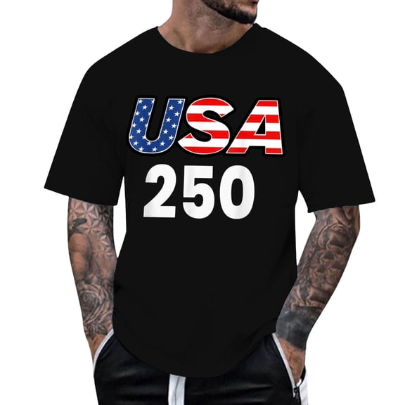 250th Anniversary US Shirt, America 250 Anniversary Shirts,United States 250 Years Since 1776 2026,Crew Neck Tshirt for Men #12