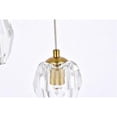 thumbnail image 5 of Maklaine Contemporary 5-Light Stainless Steel and Glass Pendant in Gold, 5 of 7