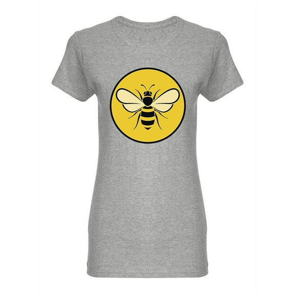 Bee In Yellow Circle Shaped Tee Women's -Image by Shutterstock