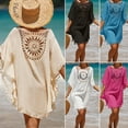thumbnail image 5 of Bikini de playa de gran tamaño para mujer, traje de baño, top de playa con flecos recortados Adepaton BST3001339-2, 5 of 5