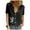 Black, variant on Fesfesfes Tanktop Bodysuit for Women Women Printed Short Sleeve Loose Button Turndown Collar Shirt Solid Blouse Tops Tees for Women 10(XL)