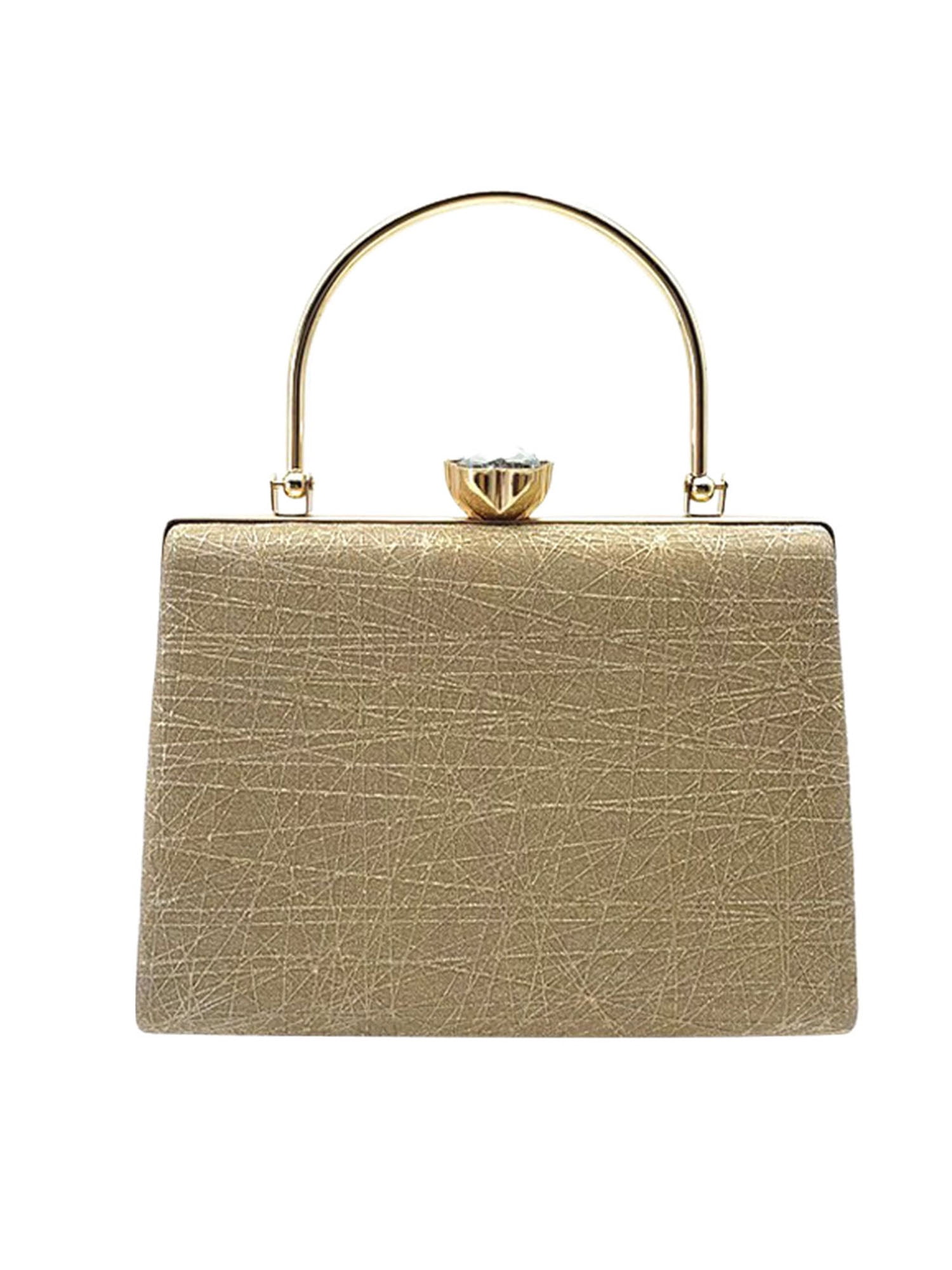 Sanviglor Women Clutch Purse Top Handle Evening Bag Rhinestone Portable Handbag Glitter Ladies