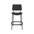 thumbnail image 2 of Amisco Sullivan 26 in. Counter Stool - Black Polyester / Black Metal, 2 of 9