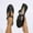 Black, variant on BLTIBY Closed Toe Sandals for Women Comfortable Summer Beach Sandal Pointed Toe Flats with Adjustable Double Buckle Black 8.5