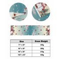 thumbnail image 3 of Bed Runner Scarf King Size, Teal Christmas Stain Bed Runners & Scarves for Foot of Beds, Xmas Snowman Truck Tree Balls Decorative Bedding Runner Scarf for Hotel Home Bedroom, 3 of 6