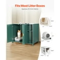 thumbnail image 4 of KFFKFF Automatic Cat Litter Box Cabinet, 41.3 in Self-Cleaning Enclosure with Drawer & Removable Divider, Includes Built-in Power Outlet, Compatible with Various Smart Litterboxes, 4 of 9