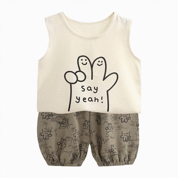 Toddler Boys Outfit Sets- Kids Summer Clothes 6-12 Months 12-24 Months 2t 3t 4t 5t 6t 7t Children Short Sleeve Casual Soft Cotton T Shirts And Shorts 2-3 Years